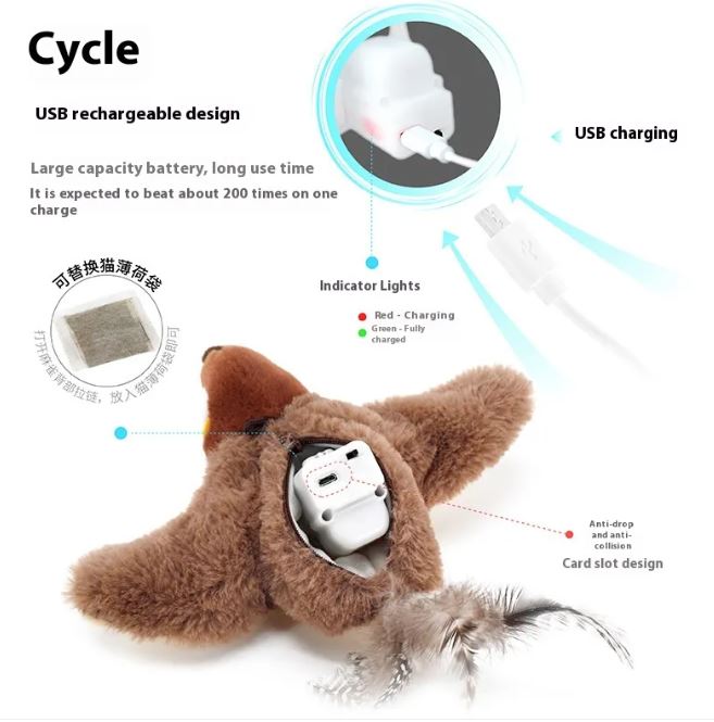 Flapping Bird Cat  Toy (Copy)