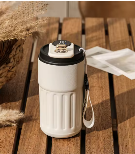 Smart Digital Thermal Bottle Portable Coffee Mug Stainless Steel Water Bottle In-Car Insulated Cup Keep Cold Vacuum Flasks 450ml (Copy)