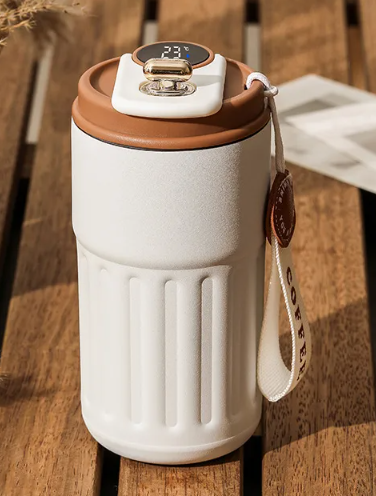 Smart Digital Thermal Bottle Portable Coffee Mug Stainless Steel Water Bottle In-Car Insulated Cup Keep Cold Vacuum Flasks 450ml (Copy)